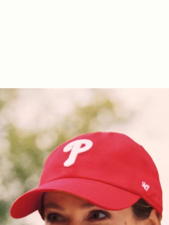 \'47 OS Hat Philadelphia Phillies Baseball Cap Red 100% cotton Anthropologie NWT